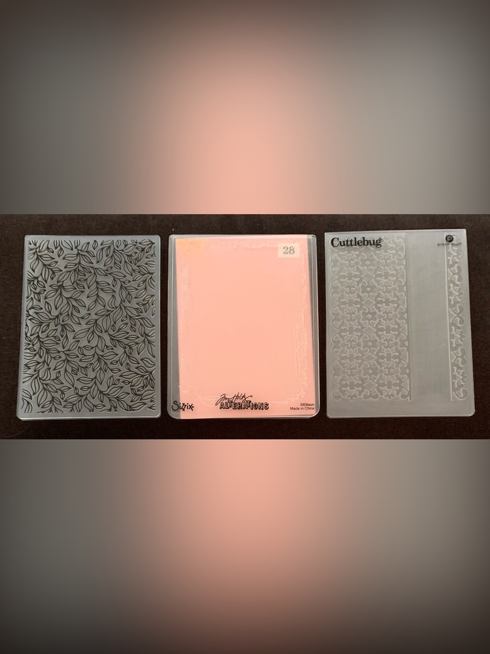 Cuttlebug & Sizzix Embossing Folder Trio